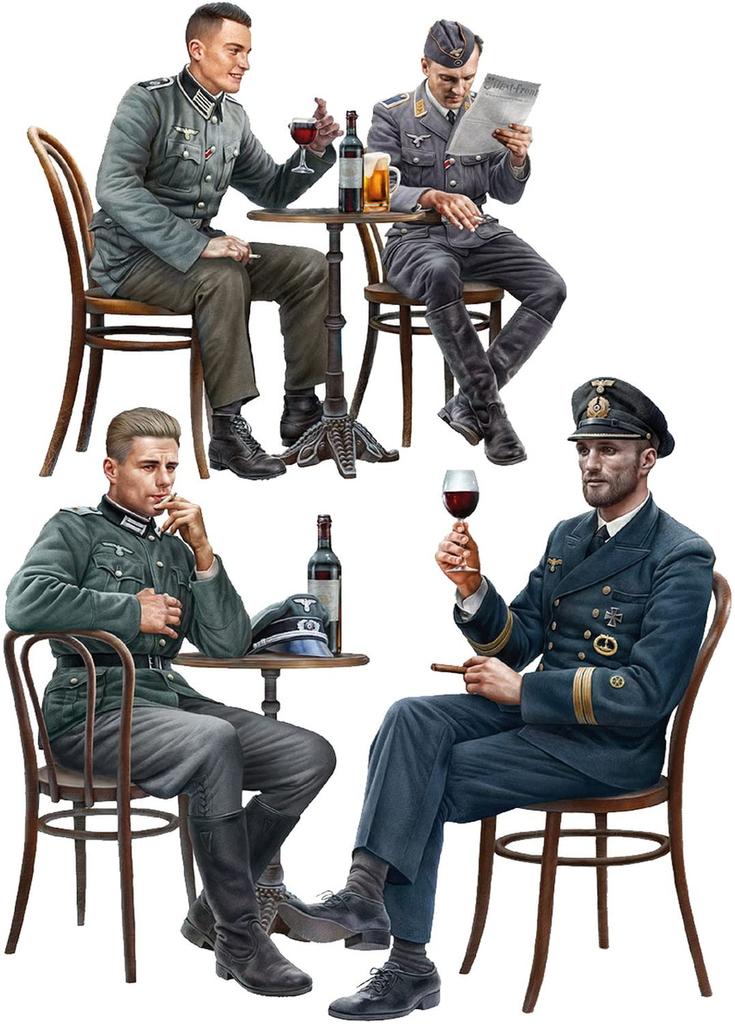 MiniArt Scale German Soldier In a Cafe of Plastic Model Kit MA35396 1/35 (Set 4)