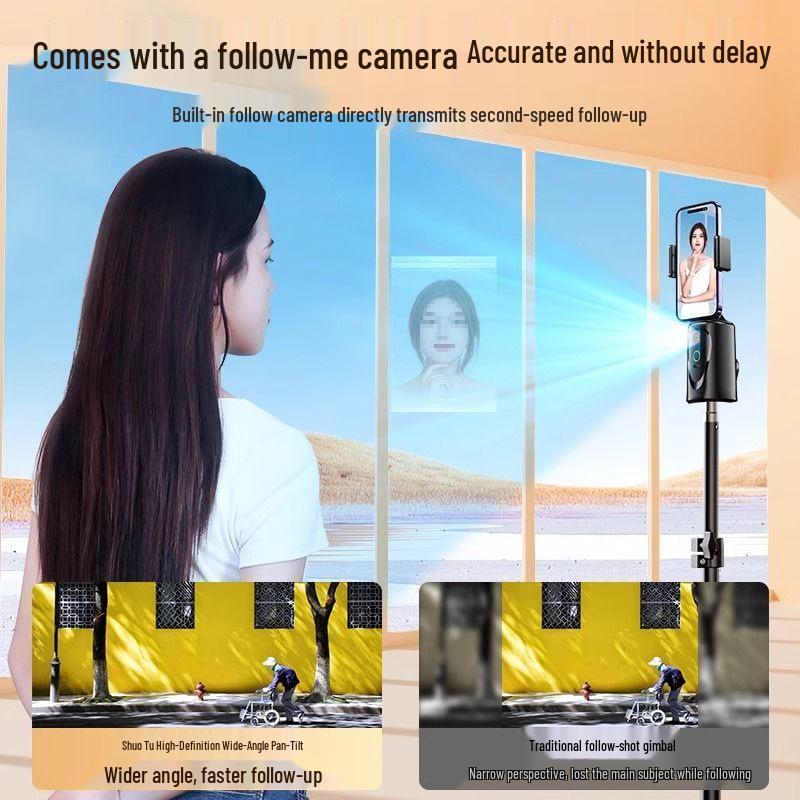360° Auto-Rotating Selfie Stick & Gimbal with Face Tracking