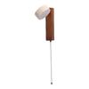 LED Wall Sconce Oak Wood Travertine Stone Modern Rotatable Wall Light Fixture Art Decor for Entryway Hallway Bedroom Bathroom