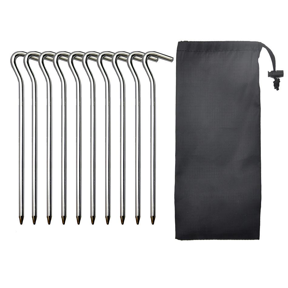 Type 7 Aluminum Alloy Tent Peg and Rope Set with Hammer