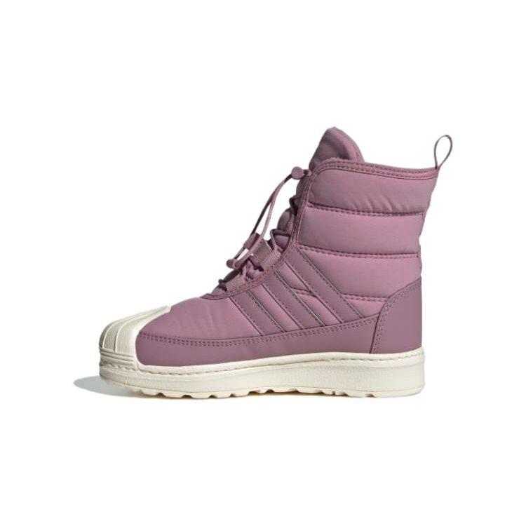 adidas Originals SUPERSTAR 360 2.0 Cushioning Abrasion Resistant Thermal High Top Kids Lifestyle Shoes Orchid Purple ID9726
