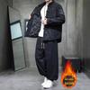 Men's Winter Chinese Style Corduroy Cotton Tang Suit - Thick, Warm Jacket Set