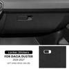 For Dacia Duster 2024-2027 LHD Carbon Fiber Texture Glove Box Anti‑Kick Pad Sticker Co‑Pilot Storage Box Interior Decor Trim