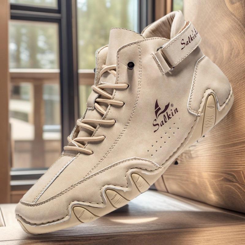 Brand Men's Leather Ankle Boots Work Boots Outdoor Comfortable Casual Sneakers Handmade Men's Luxury Boots Leather Designer Boot