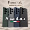 100% Real Italian Imported for Alcantara For Samsung S24Ultra S25 Magnetic Case with MagSafe Case Smart Button Protective Cover