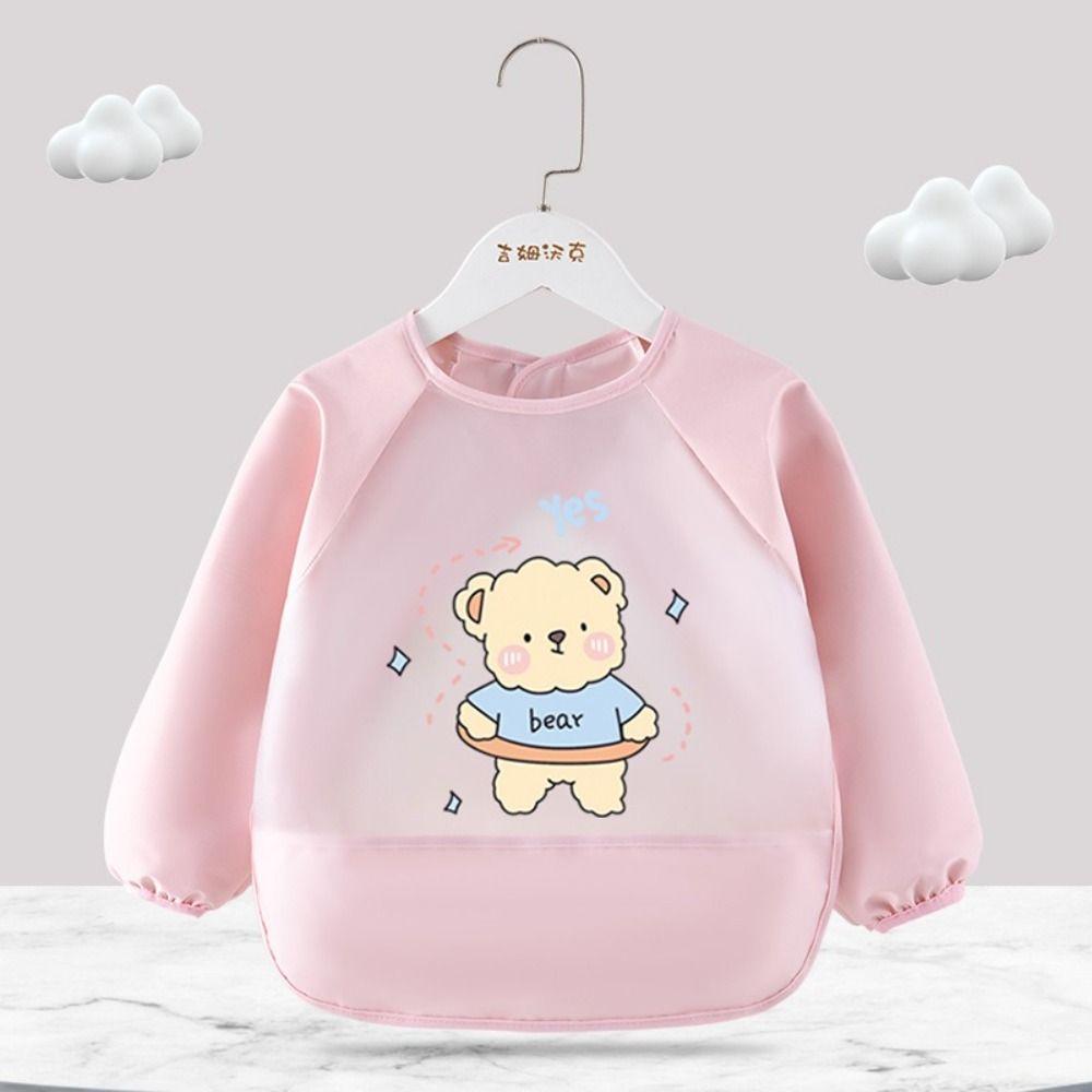 Long Sleeved Saliva Towel Burp Apron Waterproof Baby Bib Burp Clothes Baby Feeding Bib  Children