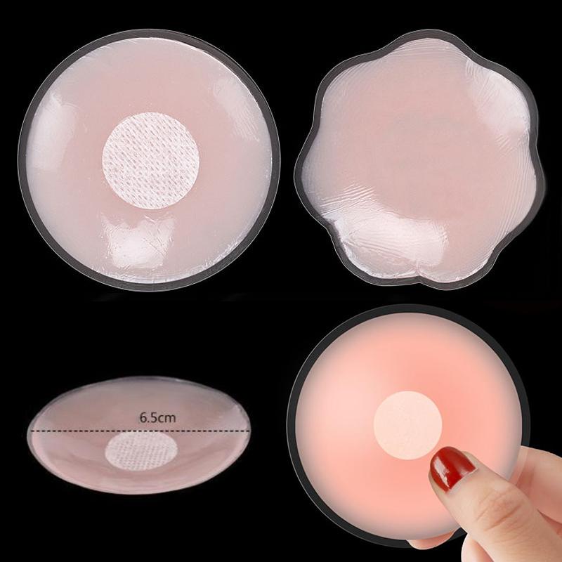 1Pair Nipple Covers For Women Silicone Reusable Pasties Adhesive Invisible Nippleless Covers Sticky Breast Petal