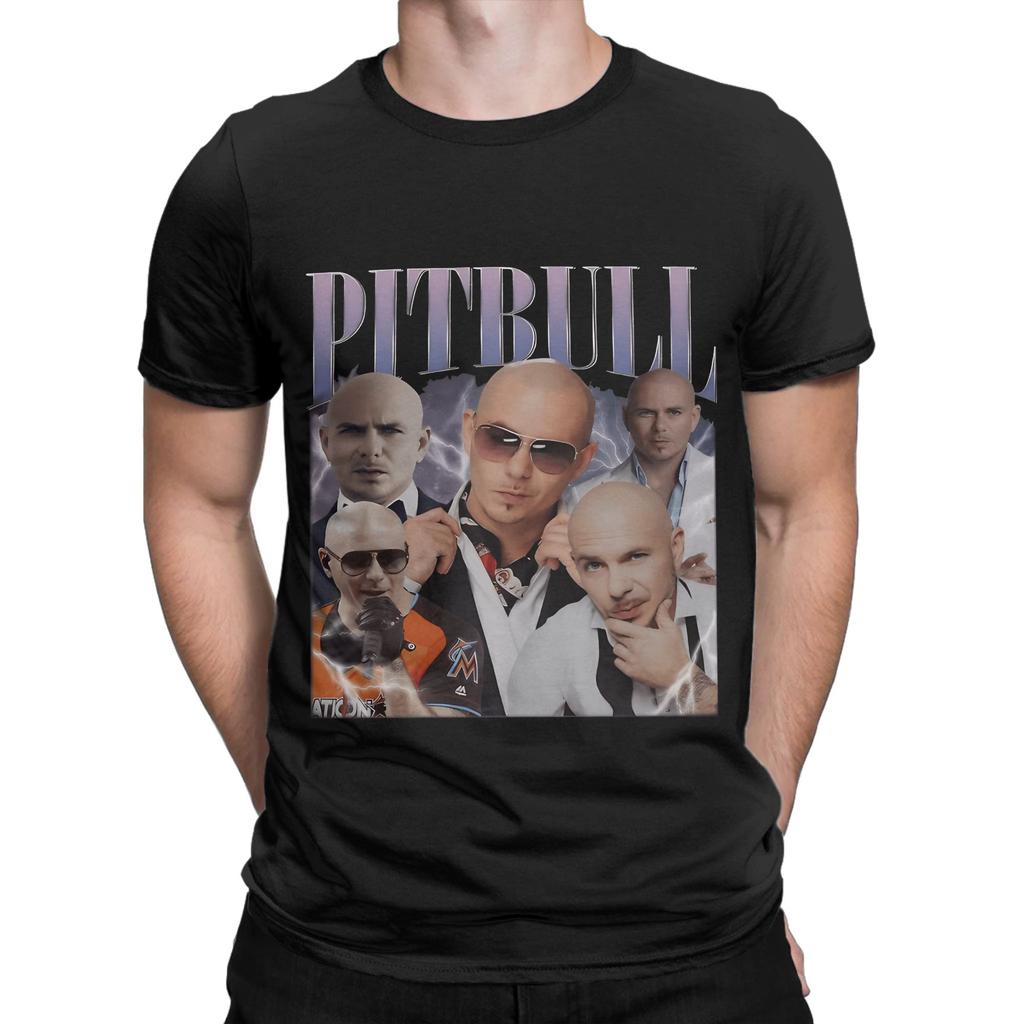 Pitbull Mr. Weltweit Lustiges Baumwoll-T-Shirt für Herren Sommer Y2K Retro-T-Shirts Rundhals Harajuku-T-Shirts Oversize Heißer Verkauf Kleidung
