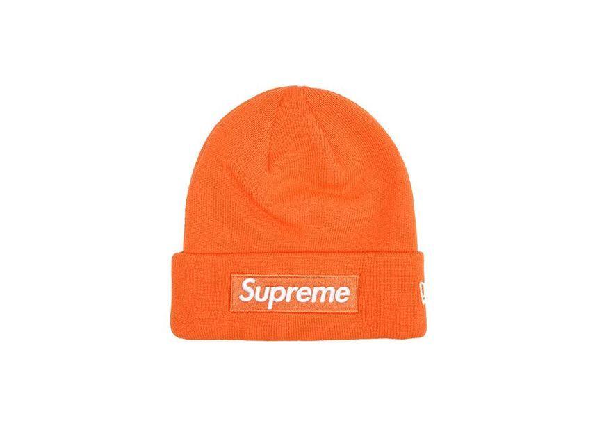 Supreme New Era Box Logo Beanie Orange One-Size