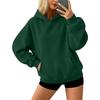 Women's Color Long Sleeve Pullover Hoodie with Front Pocket Loose Fit