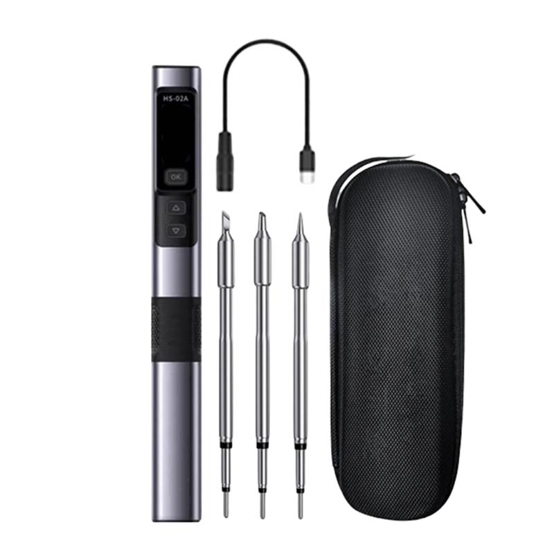 Fast Heating Intelligent 100W Soldering Iron with Auto Sleep Function and ESD Protective for Safe Welding Operations