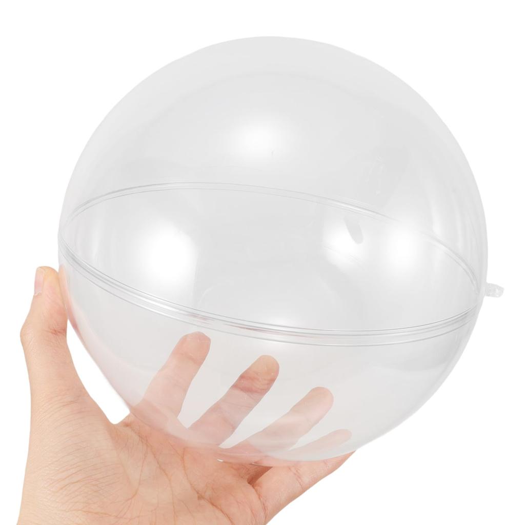 NUOLUX Plastic Christmas Ornament, Clear Ball, 15cm Hollow, Fillable Sphere, for DIY Decorations, Home, Weddings, Parties, and More
