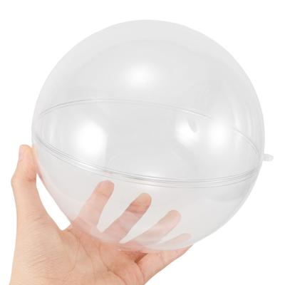 NUOLUX Plastik-Weihnachtsornament, Klare Kugel, 15cm Hohl, Füllbare Kugel, für DIY-Dekorationen, Zuhause, Hochzeiten, Partys und mehr