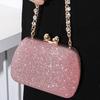 Luxury Square Rhinestones Evening Bags  For Women Chain Shoulder Crossbody Bags Ladies Party Wedding Clutch