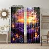 2 pcs   versatile polyester transparent curtains for home decoration ultra-romantic atmosphere for use in bedrooms and living