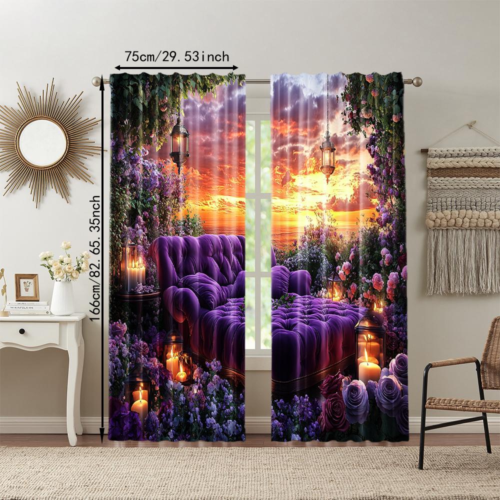 2 pcs versatile polyester transparent curtains for home decoration ultra-romantic atmosphere for use in bedrooms and living