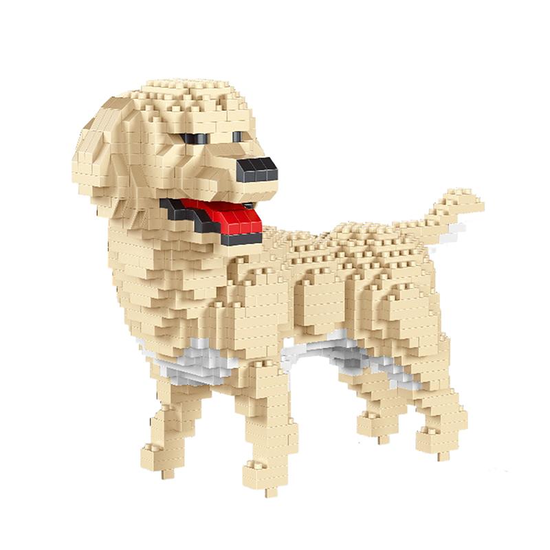 

Cartoon Animal Building Blocks Creative Pet Dog Assembly Toy Diy Educational Puzzle Parent-Child Interactive Toy Gifts