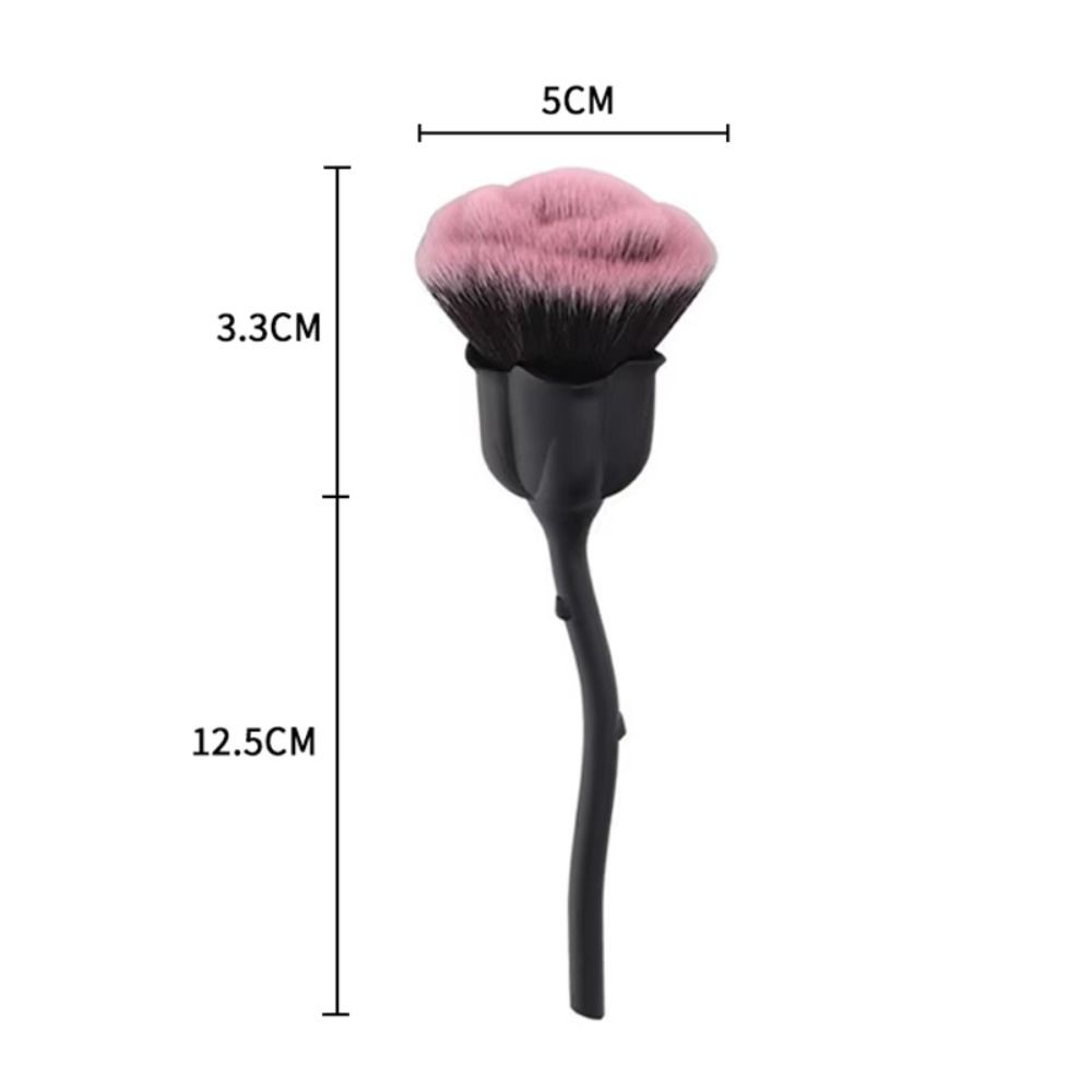 Gold Rose Shape Flower Nail Brush Soft Brush Blush Brush Gel Polish Brush Powder Brush Powder Cleaning Nail Art Brushes
