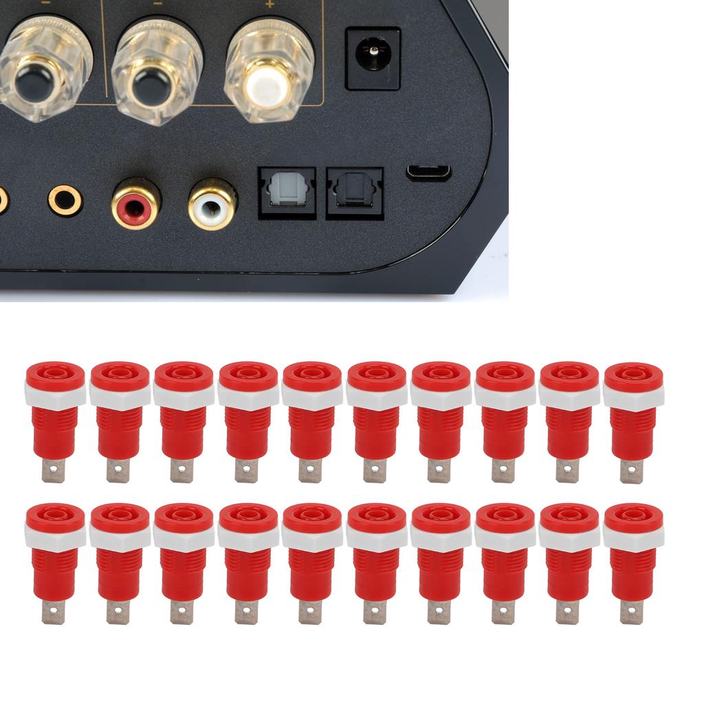20PcsCelsiusSet Banana Socket Female Connector 4mmCelsius0.16in Brass Terminal Stable Current for Ships RVs Trucks