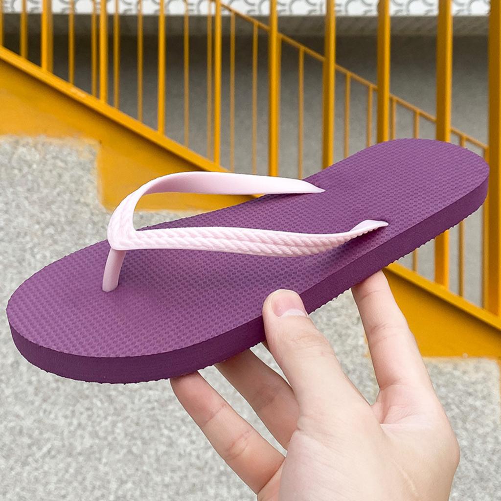 Lightweight Women's Flip Flops Beach Sandals Durable Rubber Sole Comfortable Footbed Casual Summer Footwear