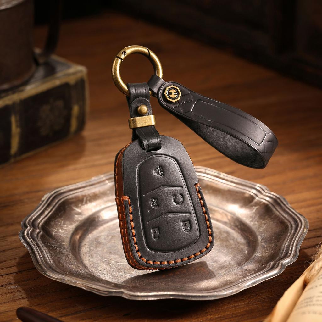 Anwendbar auf Cadillac Autoschlüsselhülle ct4ct6ct5 echtes Leder xt4 Kuh xt6 Schutz atxl hochwertig xt5 Tasche