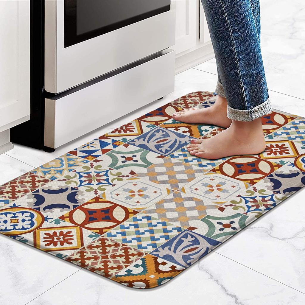 Kitchen Floor Mats Are Non-slip, Oil-proof, Waterproof, No-wash Wipeable Floor Mats, Household Light Luxury Door Dirt-resistant Carpets