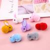 Furry Ball Plush Rabbit DIY Lantern Accessories - Cute Cartoon Hair Clip with Icelandic Wool for Kids, Mid-Autumn Festival.