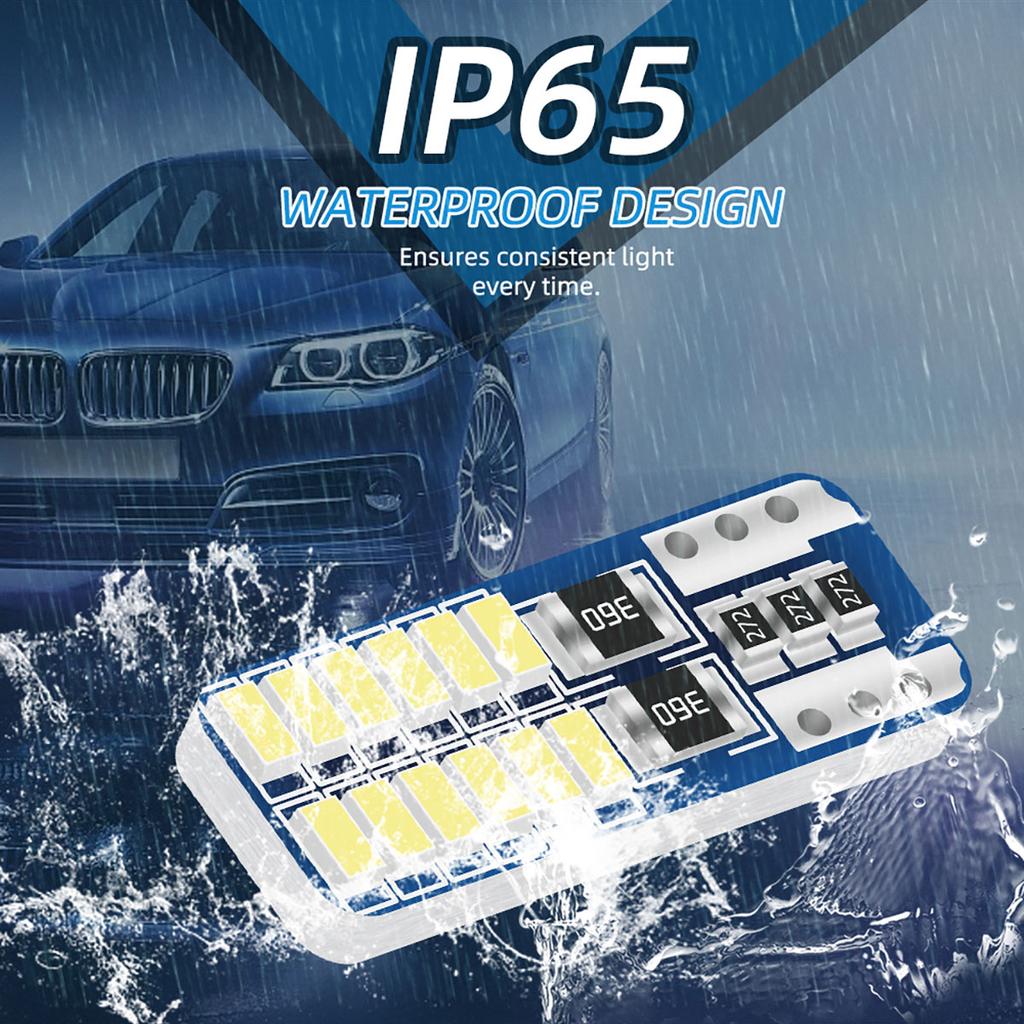 20 Stück T10 W5W LED Canbus 3014 24SMD Kein Fehler 194 168 T10 LED Auto Innenraum Instrumentenlicht Glühbirne Lampe 12V Universal Weiß 6000k