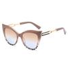  New Vintage Female Cat Eye Sunglasses For Women Men Fashion Oversized Framle Sun Glasses Gradient Shades UV400 Eyewear
