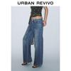 UR Women's Retro Washed Wide-Leg Denim Jeans
