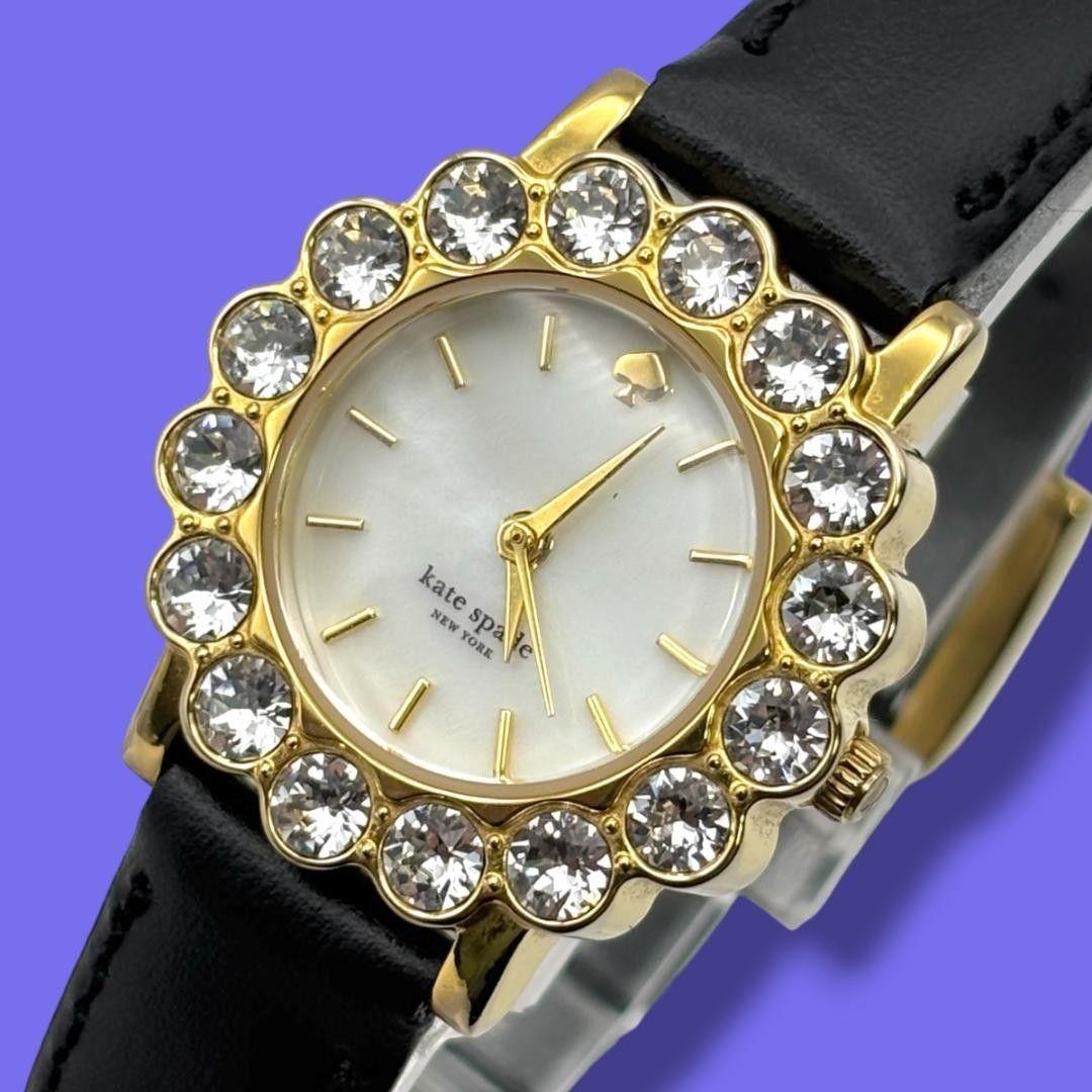 Used Good Condition Working Item Kate Spade Ladies Watch Bezel Stone Waterproof Quartz