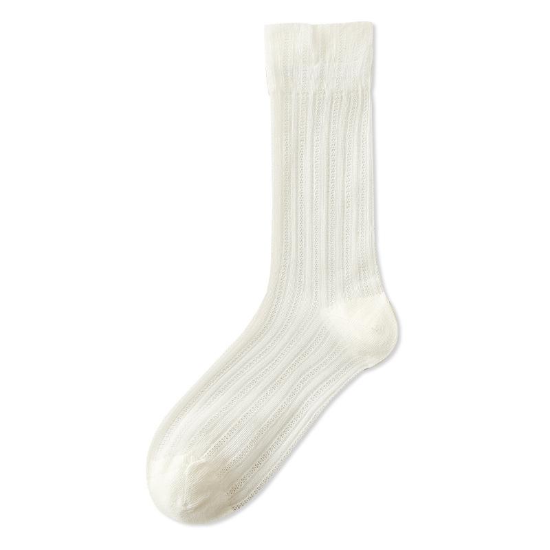 

Summer Thin Ice Socks for Women, Boneless Crystal Silk Breathable Long Tube Glass Silk Ultra-thin Pile Socks 1 pair