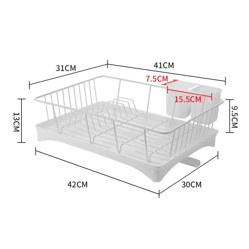 Сушилка для одежды Сушилки для посуды Кухонная столешница Посуда Металлическая сушилка большой емкости Острова для раковины белый 11300₽