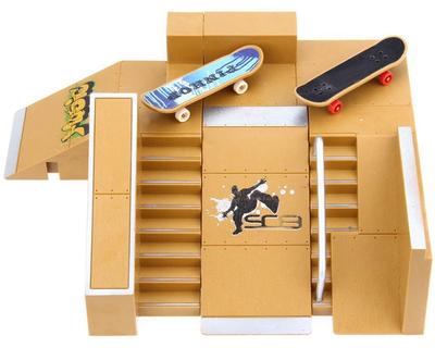 HC Fan Fingerboard Skatepark Set 5 Teile B Grün es cool und ordne die Abschnitte Schiene Bank Rampe Treppe Kurve Fingerboard [Nach Belieben gestalten]