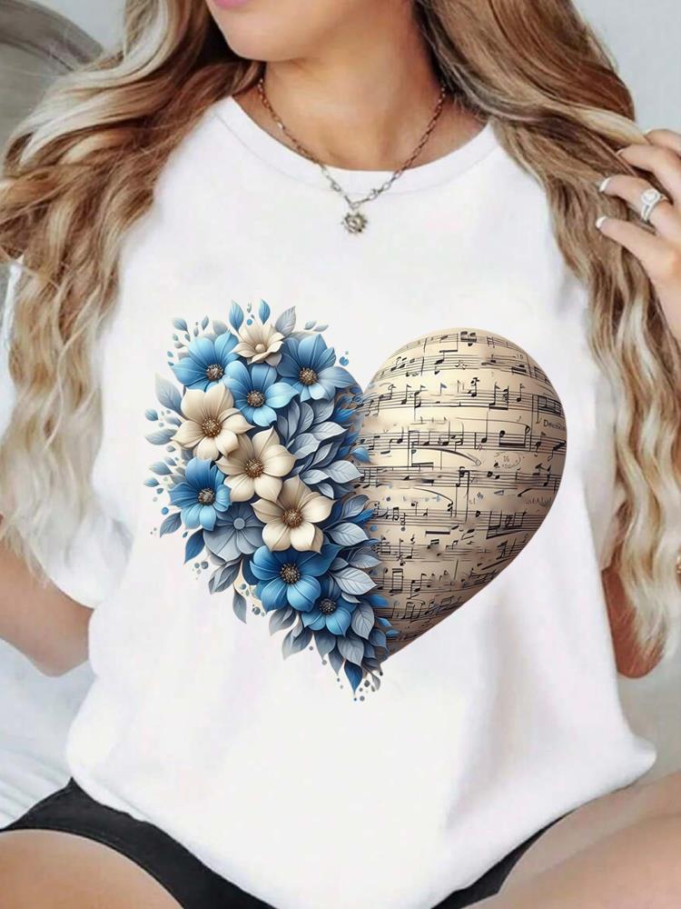 (Asian Size) Print trend butterfly sweet 90s Fashion Female Tee Top Women Clothing T Shirt Woman Short Sleeve Graphic T-shirts