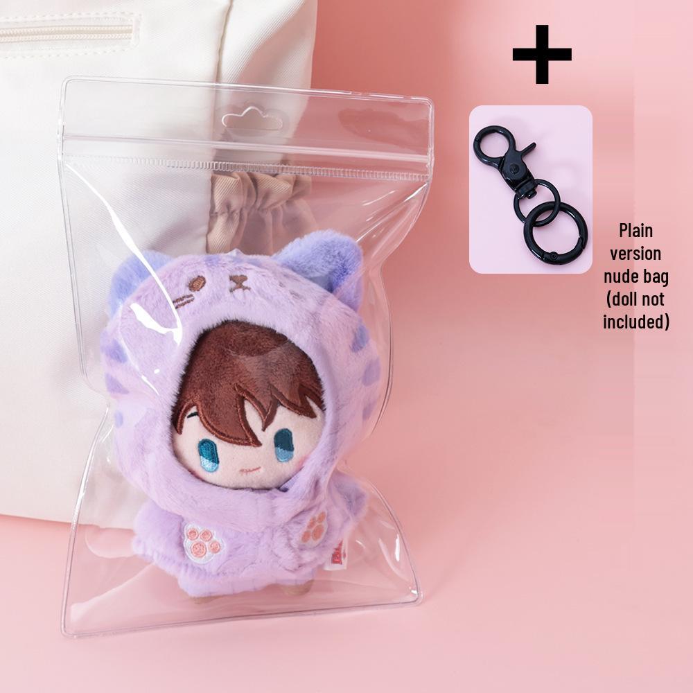 Handmade Trendy Doll Bag with DIY Raincoat, Transparent Waterproof Storage, and Dustproof Cotton Fabric.