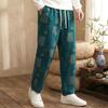 Pantaloni Casual Stampati da Uomo Taglie Forti, Pantaloni Leggeri Larghi con Vita Elastica (5XL-12XL)