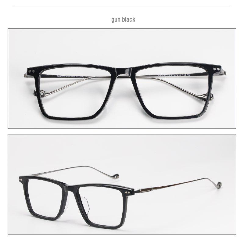 Unisex High-End Pure Titanium Eyeglass Frame for Prescription Myopia - Model 8166