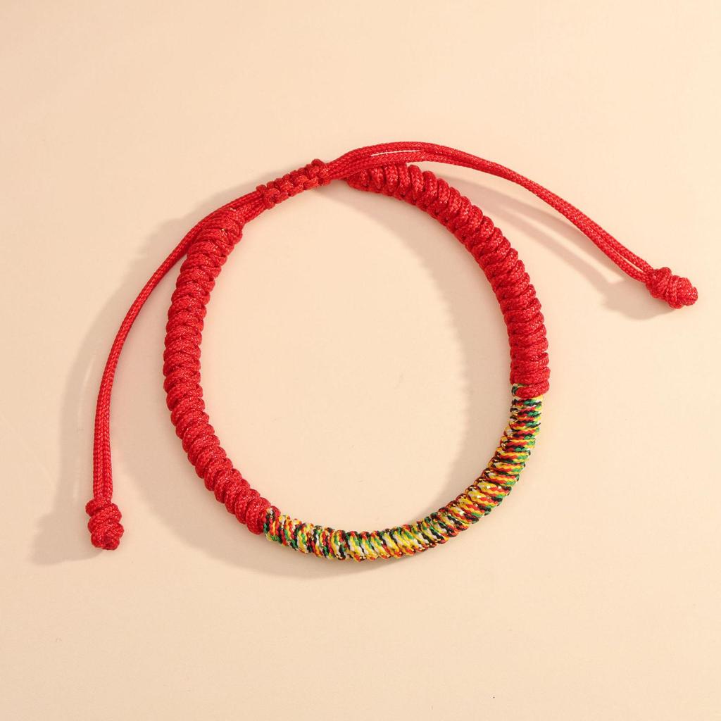 2026 Zodiac Year of the Horse Red Bracelet: Handmade Ben Ming Nian Woven Rope for Good Fortune