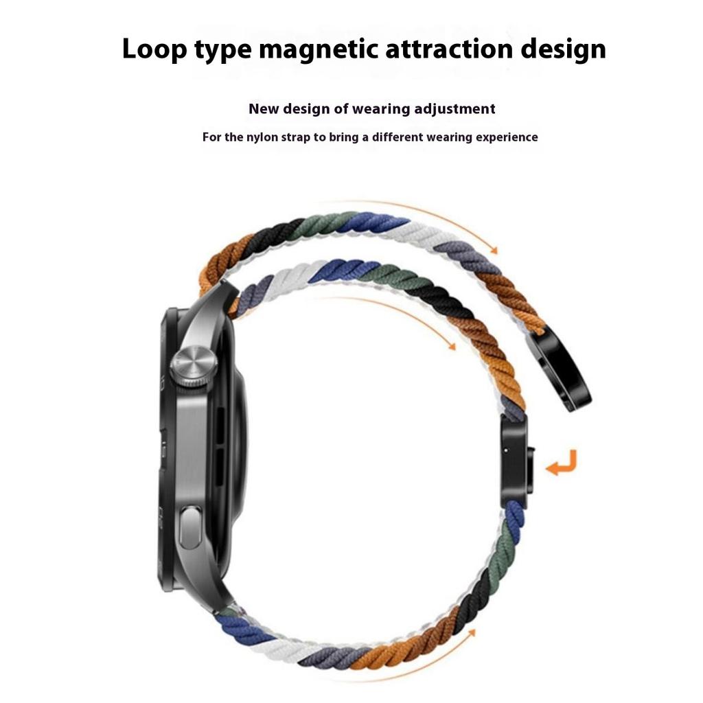 Watch Strap For Xiaomi Smart Band 9 Pro/Band 8 Pro/Redmi Watch 5/Watch 4 Magnetic Stretchy Nylon Woven Band