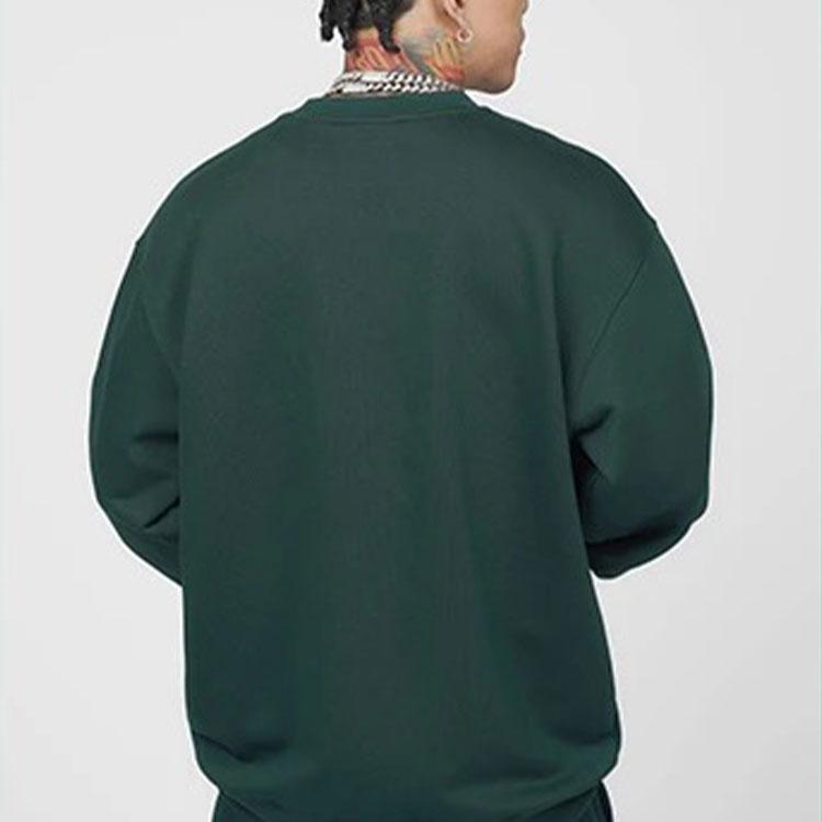 Li-Ning Badfive Basketball Series Loose Round Neck Pullover Sweatshirt Unisex Tops Pine-Green AWDRH65-1