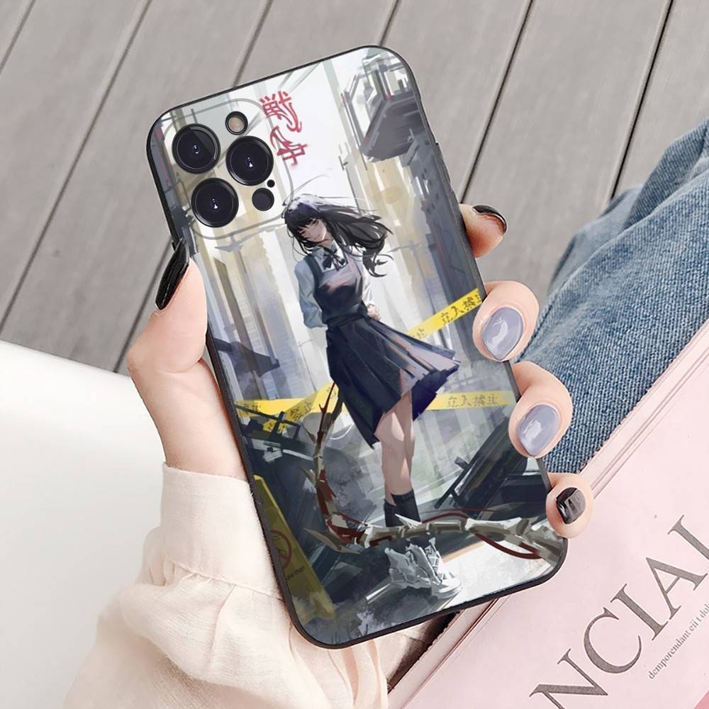 Amine Girl Mitaka Asa Chainsaw Man Phone Case For IPhone 16 15 8 7 6 6S Plus X SE XR XS 14 11 12 13 Mini Pro Max Mobile Case