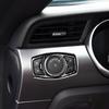 For Ford Mustang Headlight Switch Cover Trim Sticker Car Styling Interior Accessories 3D Carbon Fiber Protector Car Decals