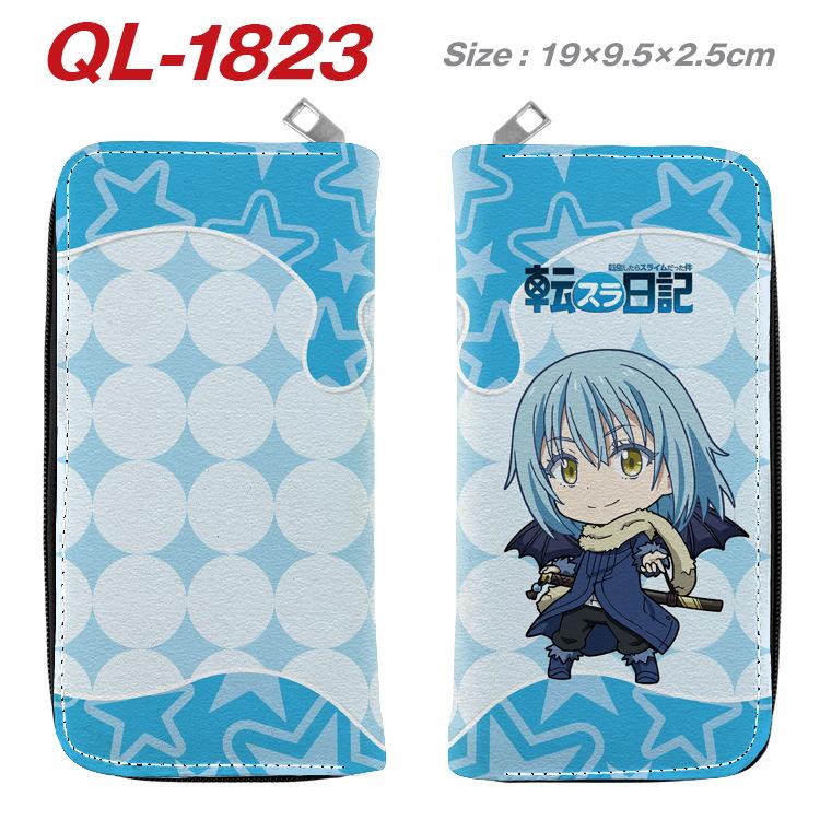 That Time I Got Reincarnated as a Slime Long Wallet Anime Zip Purse Rimuru Blue One Size 1pcs