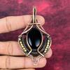 Black Onyx Pendant Gemstone Pendant Handmade Copper Wire Wrapped Unique Jewelry