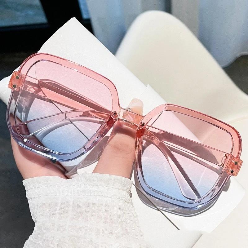 Fashion Women's Gradient Oversized Sunglasses Large UV400 Ocean Lens Goggle Shades Unisex Luxury Design Outdoor Eyewear Sun Glasses