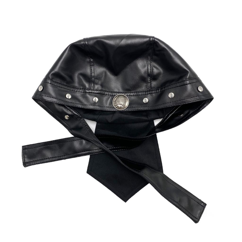 Rivetto Custodia in Pelle Cinturino per la Testa Cappellino Cappellino Harley Cappellino Ferroviario Cappellino Pirata Cappellino Baotou in PU