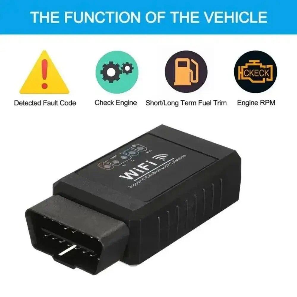 Skener OBD2 WIFI ELM327 V 1.5 pro iPhone IOS / Android Auto Diagnostický nástroj OBDII OBD 2 ODB II ELM 327 V1.5 WI-FI Code Reader