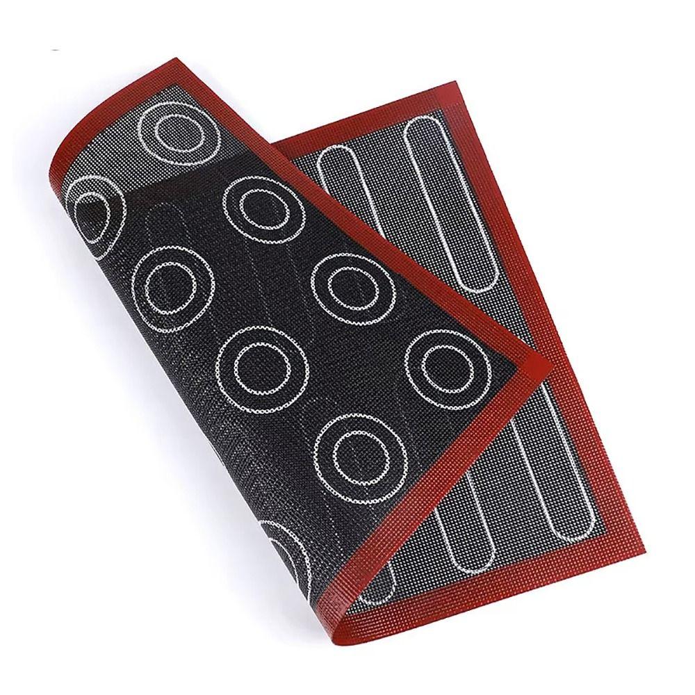 1Pcs Durable with Button Silicone Baking Mat Reusable Heat Resistant Oven Liner Leak Proof 30x40cm Pastry Mat Baking Supplies