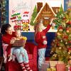 Xmas Tree Santa Claus Banner Background Party Decoration Vibrant Color Wear Resistant Christmas Backdrop Banner